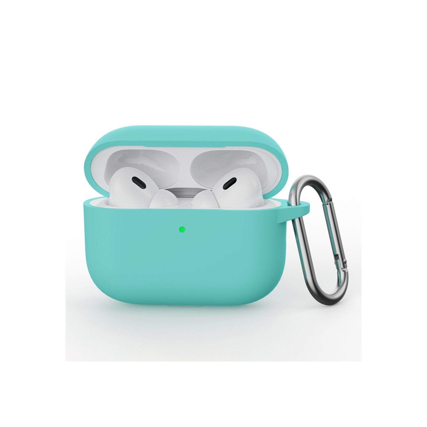 For AirPods Pro 3 Silicone Case Integrated Bluetooth Earphone Cover with Hook - Mint