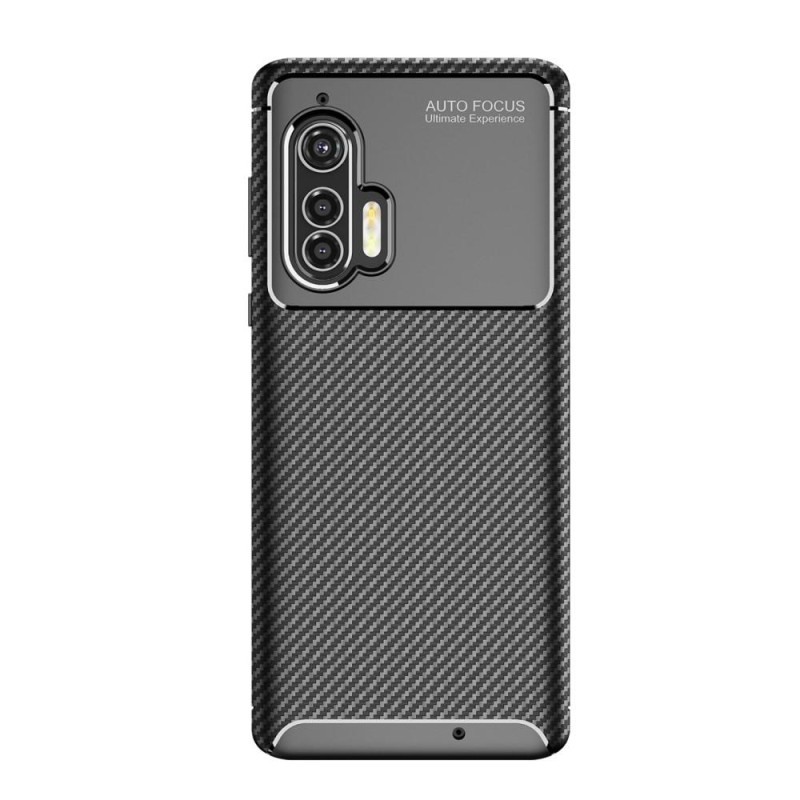 Motorola Edge+ Karbonfiber Cover - Sort