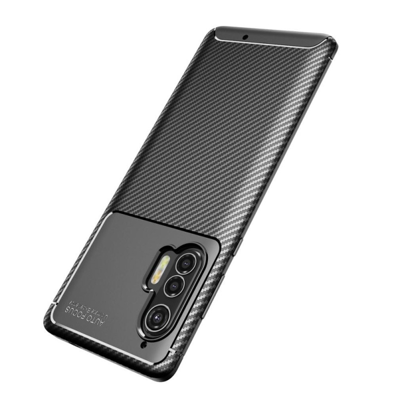 Carbon Fiber Anti - drop Soft TPU Case for Motorola Edge+ - Black