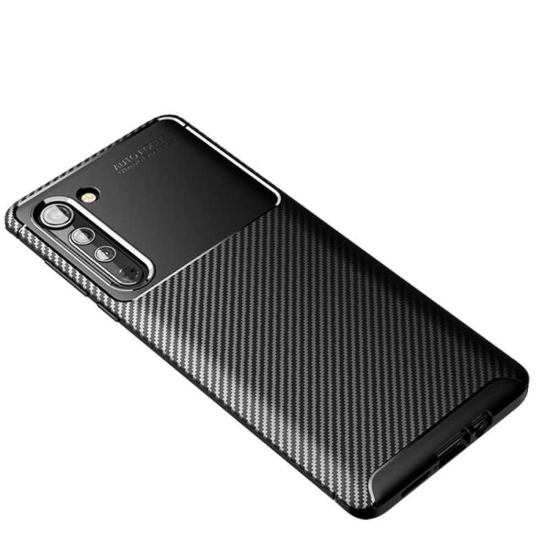 Motorola Edge Karbonfiber Cover - Sort