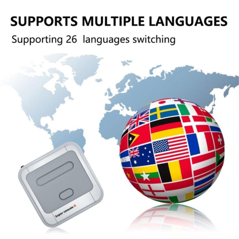 SUPER CONSOLE X Mini pelikonsoli 2 langattomalla ohjaimella