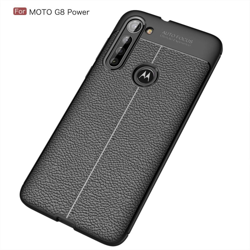 Motorola Moto G8 Power TPU Deksel Litchi Texture - Svart