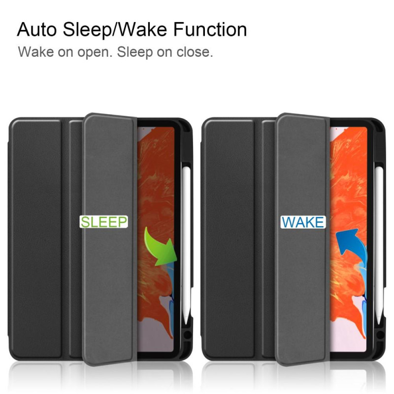 iPadille 12.9" 2020/2018 Tri - fold Stand Smart Tablet - kotelo - musta