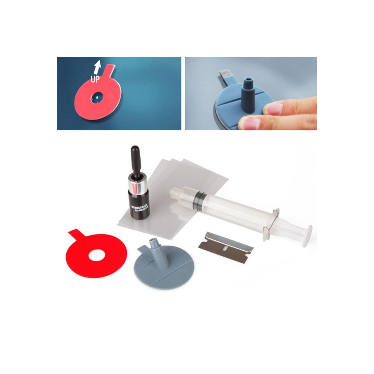 Gjør reparasjon av steinskott på bilvinduet ditt på 20 minutter