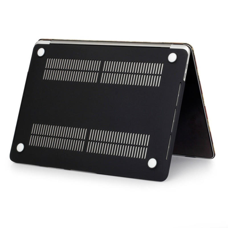 MacBook Air 13,3" A1932 (2018) + Retina - mallinen kotelo Marmori Musta