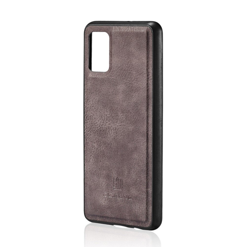 DG.MING Split Leather Wallet Case for Samsung Galaxy A51 - Grey