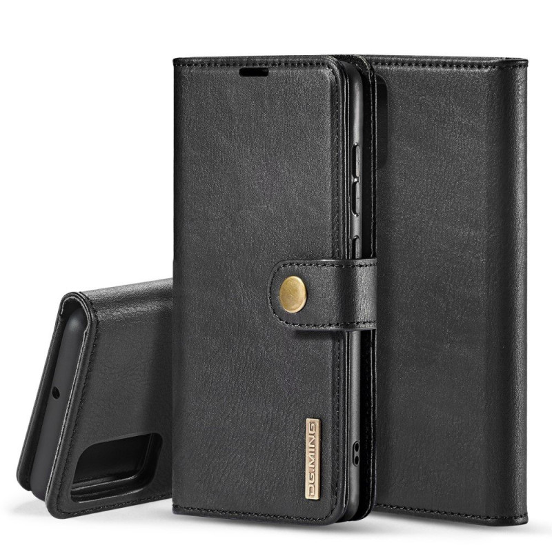 DG.MING Split Leather Wallet Case for Samsung Galaxy A51 - Black