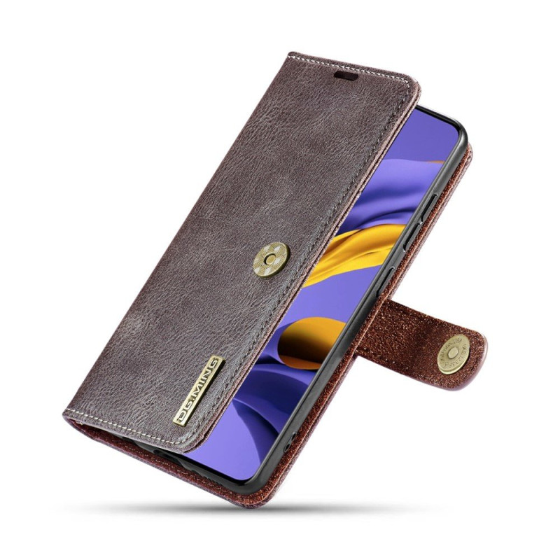 DG.MING Split Læder Pung Taske til Samsung Galaxy A71 - Grå