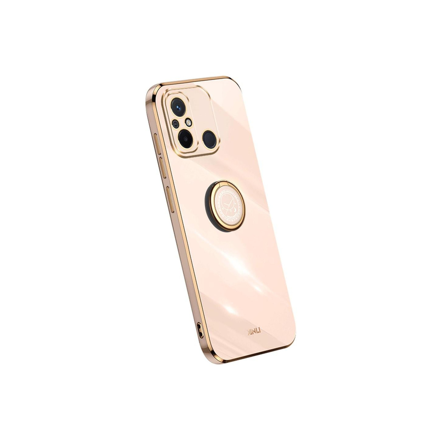 XINLI til Xiaomi Redmi 12C Ring Stativetui TPU Cover - Pink
