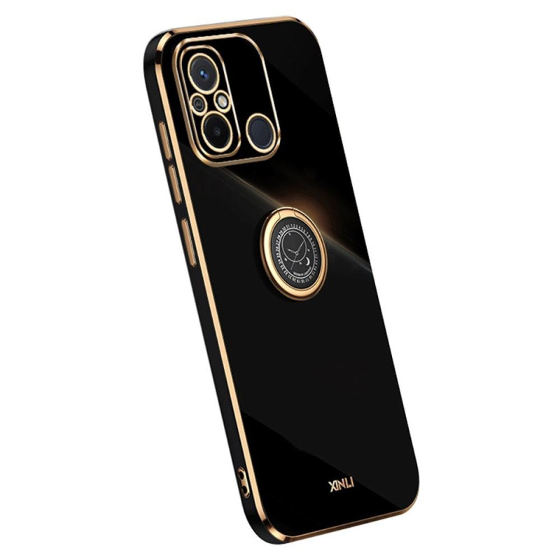 XINLI til Xiaomi Redmi 12C Ring Stativetui TPU Cover - Sort