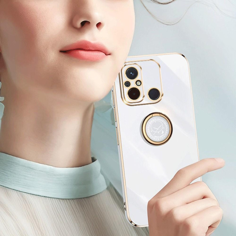 XINLI til Xiaomi Redmi 12C Ring Stativetui TPU Cover - Pink