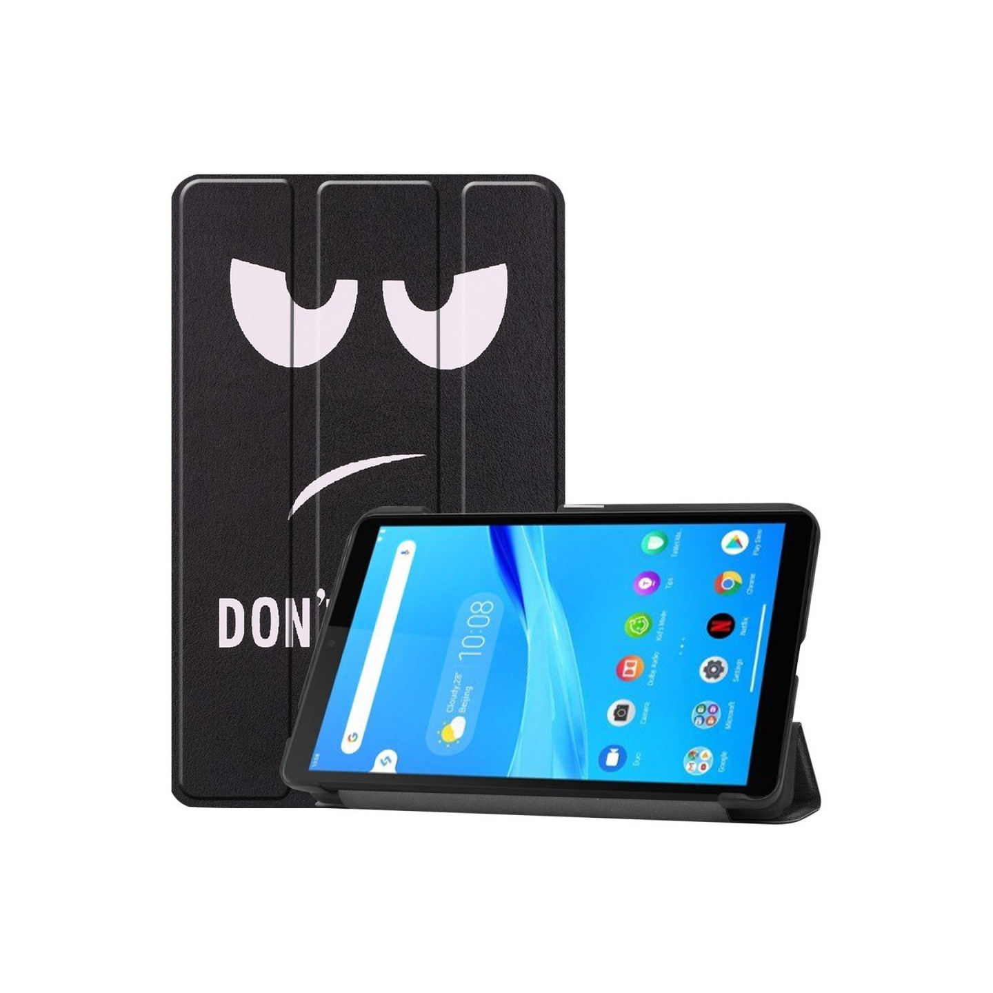 Kuvio Kolminkertainen jalustan kansi Lenovo Tab M7 - Don't Touch Me