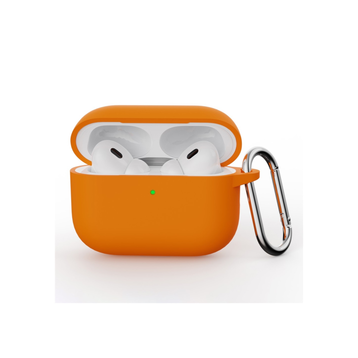 Til AirPods Pro 3 Silikondeksel Integrert Bluetooth-øretelefondeksel med krok - Oransje