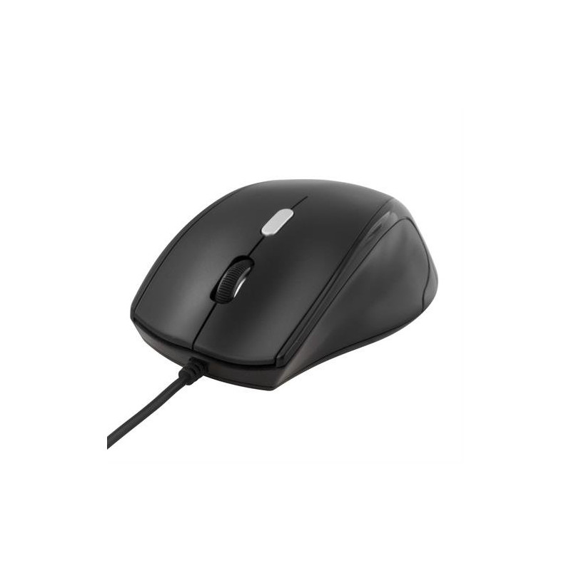 DELTACO optisk mus, 4 knapper med rulle, ergonomisk form