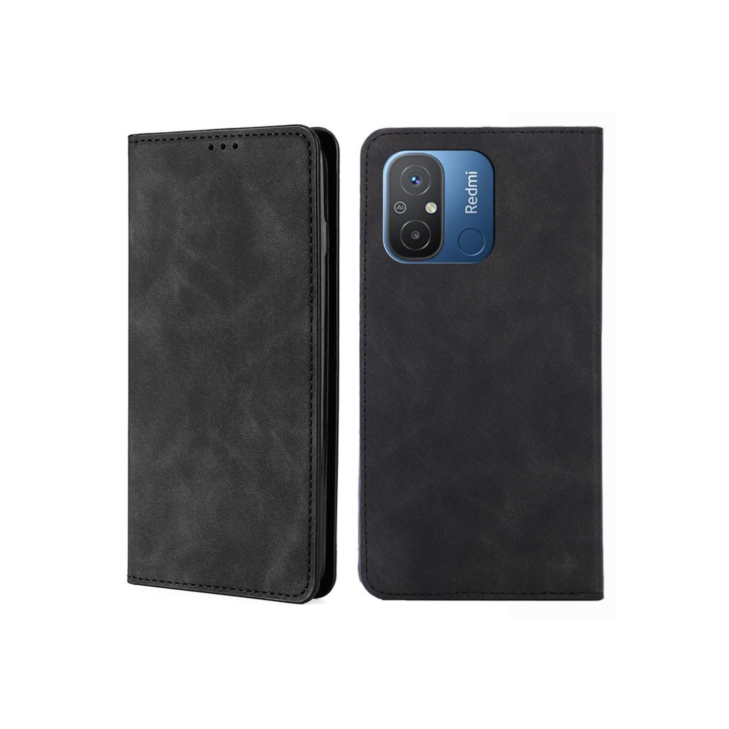 Xiaomi Redmi 12C Lommebok - deksel - Svart