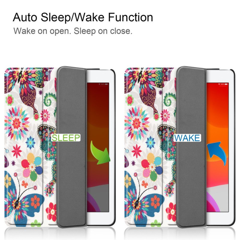 Apple iPad 10.2 Trippeldeksel med smal passform - Sommerfugl