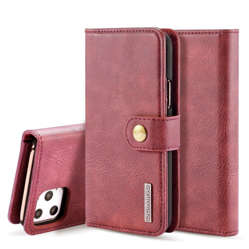 DG.MING For iPhone 11 Pro Max Stylish Wallet Case - Red