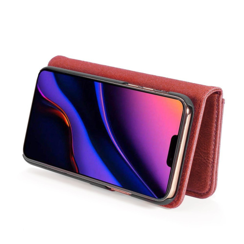 DG.MING For iPhone 11 Pro Max Stylish Wallet Case - Red