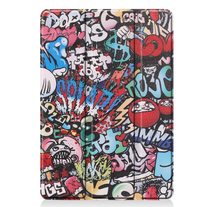 Apple iPad 10.2 Tri - fold Stand Tablet Case - Graffiti Pattern