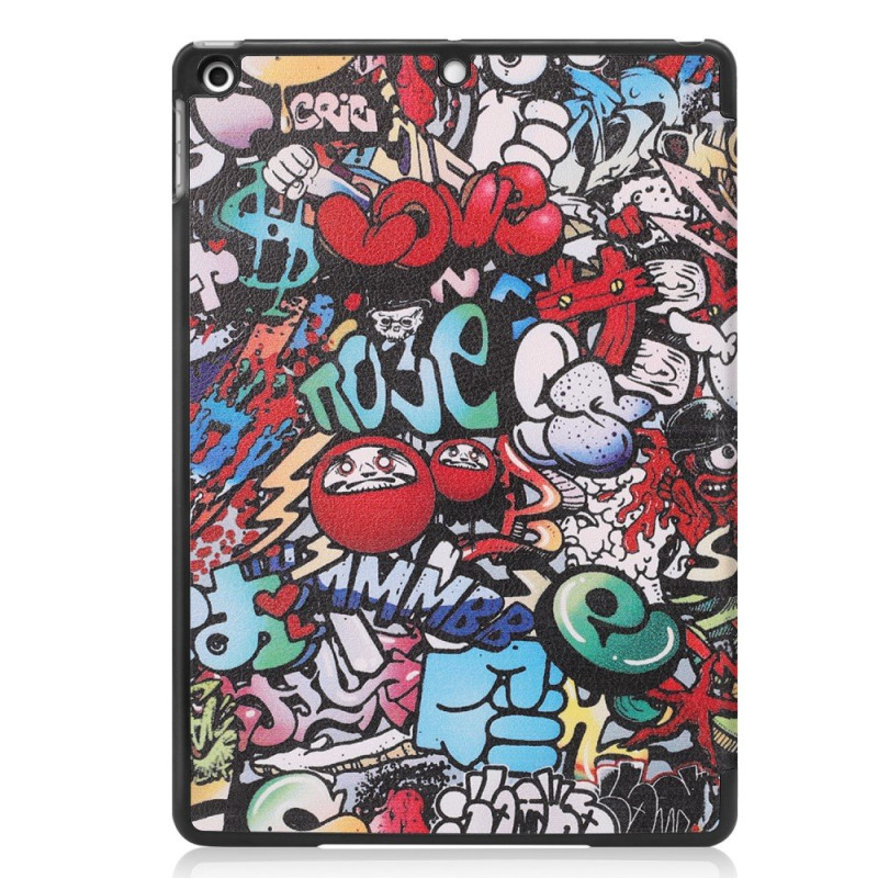 Apple iPad 10.2 Slim Fit Trefoldelig Deksel - Graffitimønster