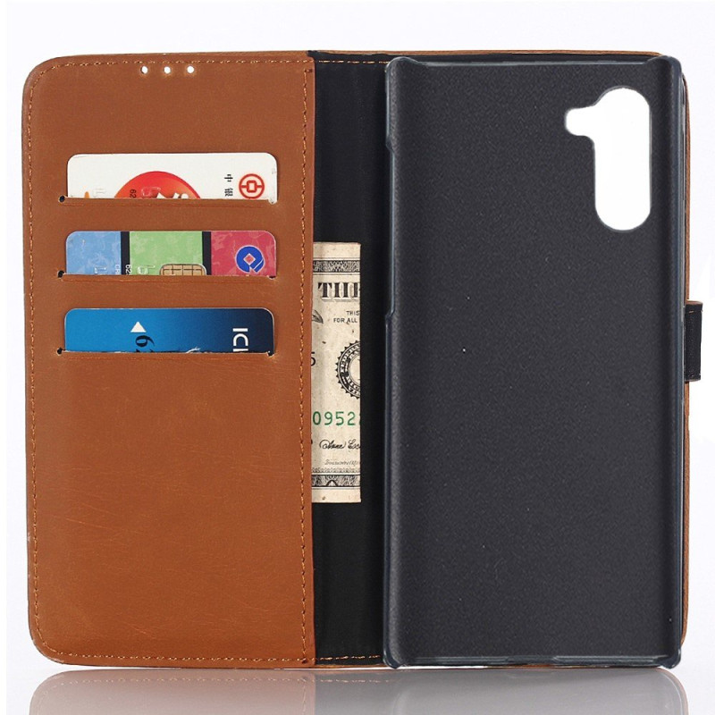 Crazy Horse Wallet Case for Samsung Galaxy Note 10 - Brown