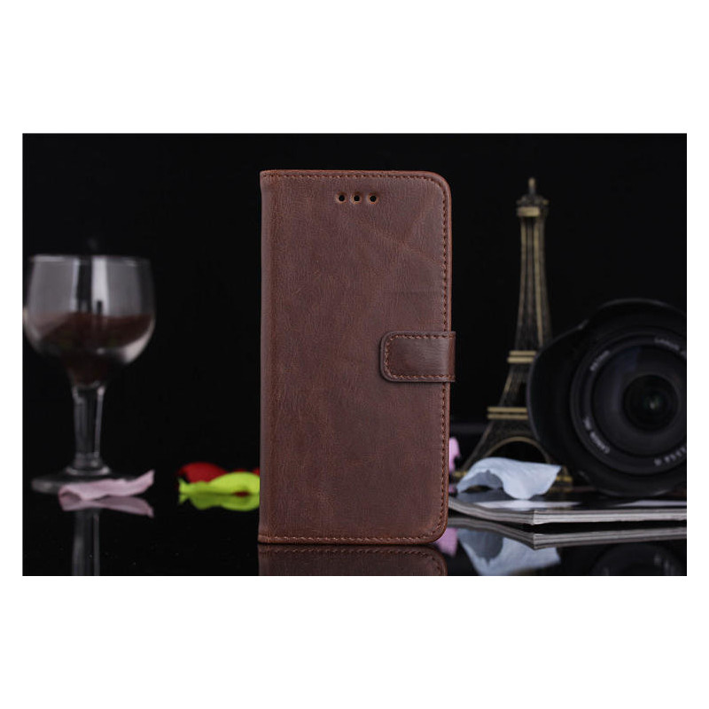 For iPhone 6 / 6s Retro Lompakkokotelo / Fodral - Mörkbrun