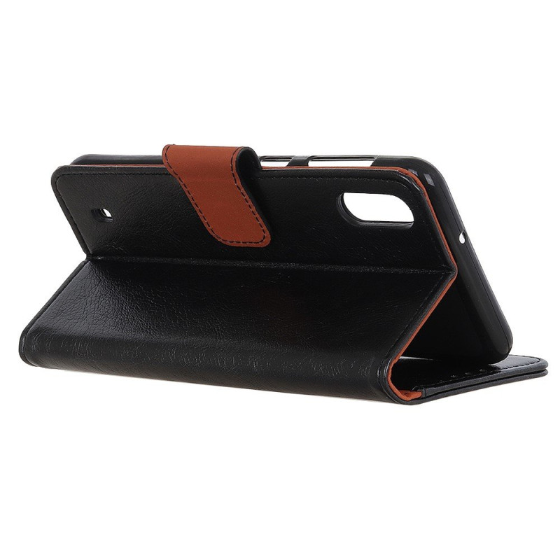 Nappa Texture Pung Standetui til Samsung Galaxy A10 - Sort