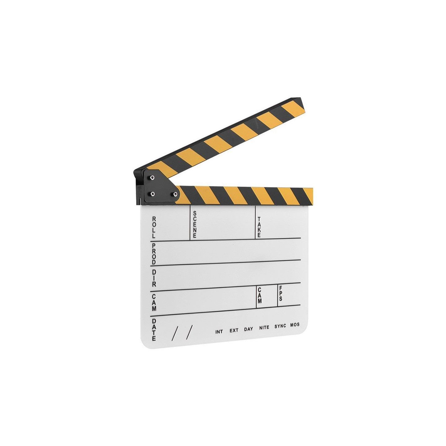Director Film Clapboard Movie Cut Scene Clapper Board - White