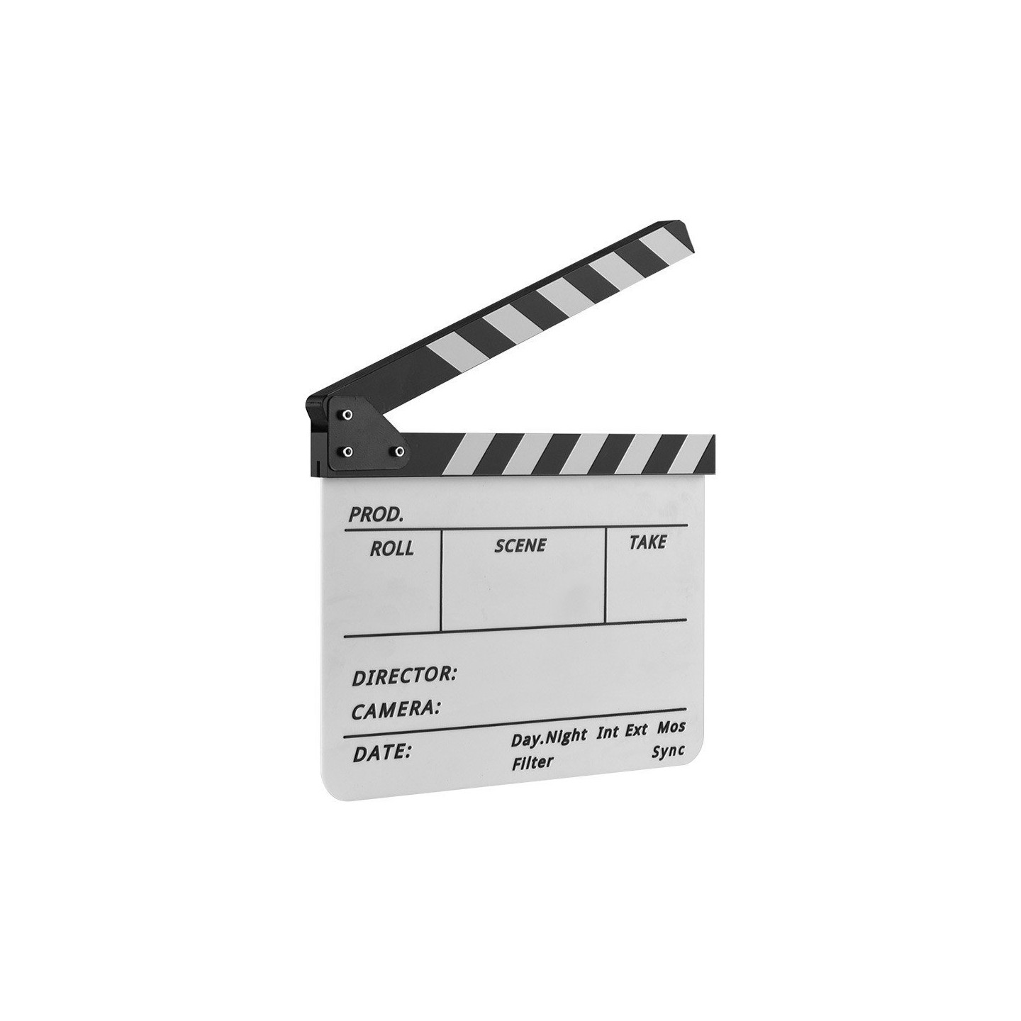 Director Film Clapboard Movie Cut Scene Clapper Board - Black & White