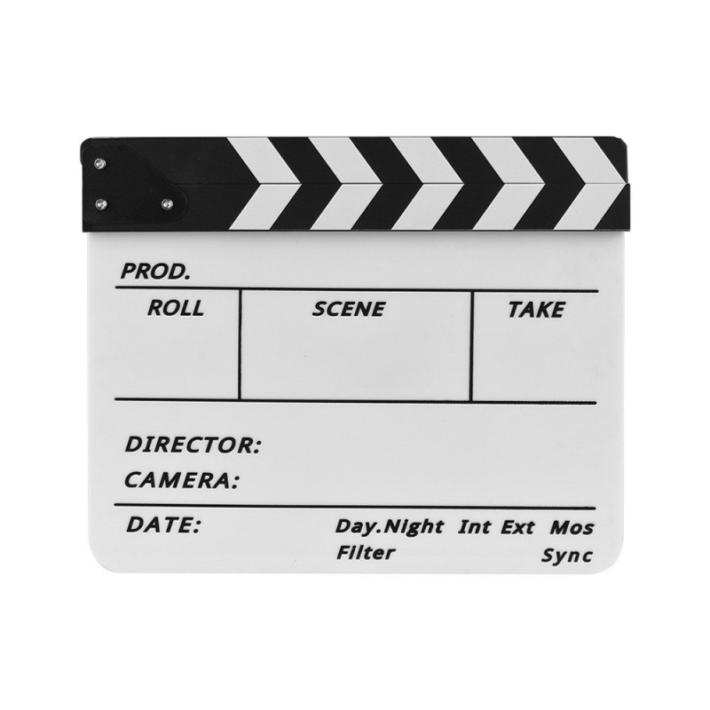 Ohjaajaelokuva Clapboard Movie Cut Scene Clapper Board - mustavalkoinen