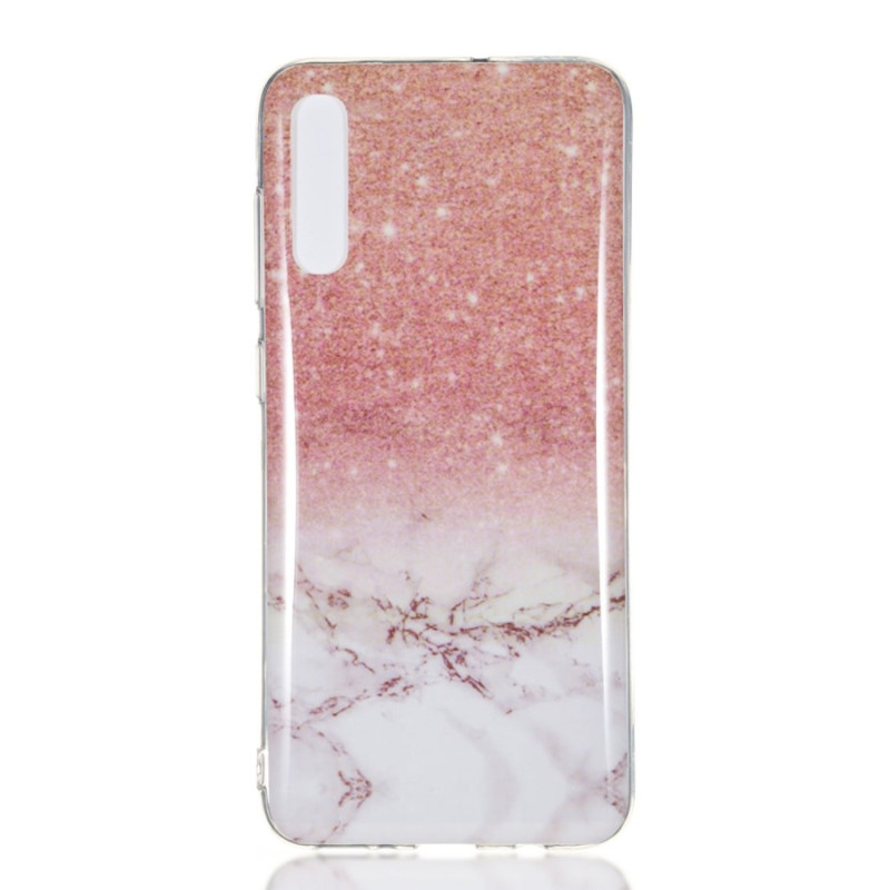 Marble Pattern IMD TPU Soft Back Suojakuori - Samsung Galaxy A70 - Style J