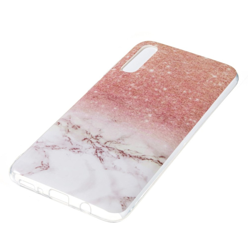 Marble Pattern IMD TPU Soft Back Suojakuori - Samsung Galaxy A70 - Style J