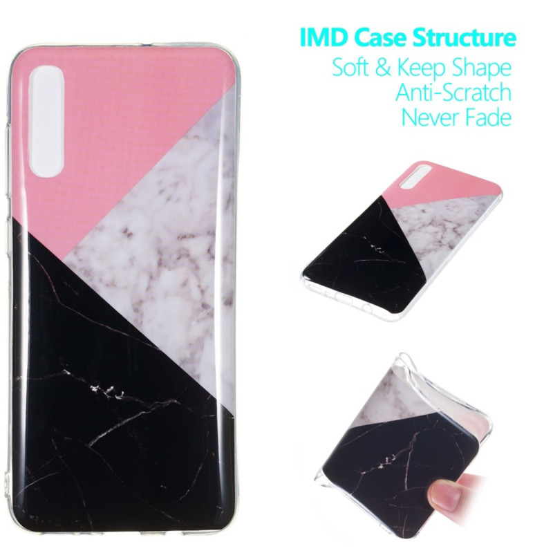 Marble Pattern IMD TPU Soft Back Case for Samsung Galaxy A70 - Style D