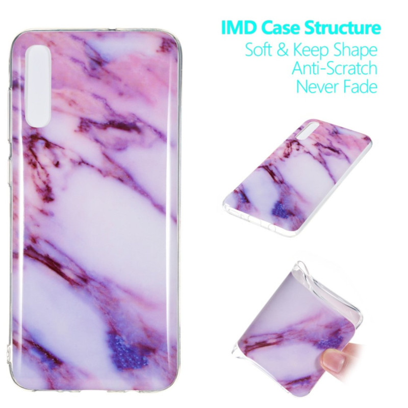 Marble Pattern IMD TPU Soft Back Suojakuori - Samsung Galaxy A70 - Style L