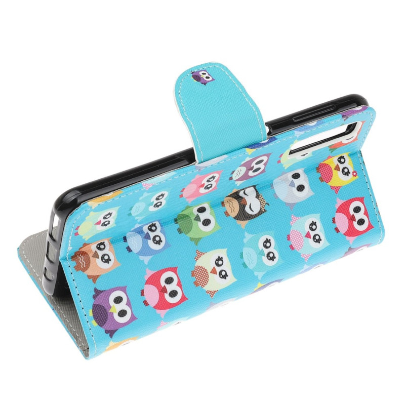 Pattern Wallet Case Samsung Galaxy A70 - Multiple Owls