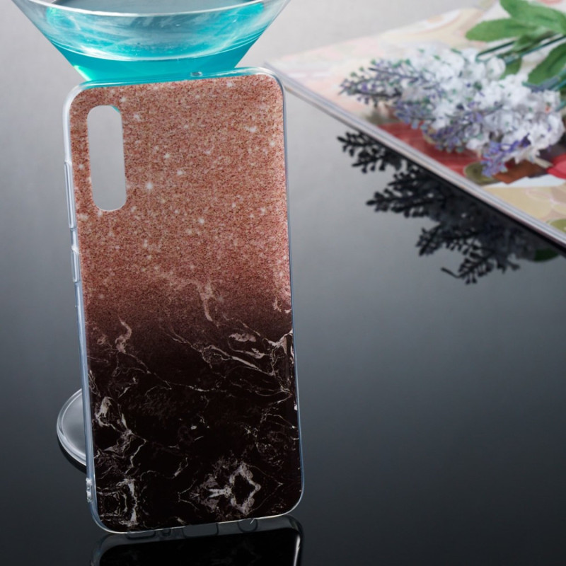 Marble Pattern IMD TPU Soft Back Case for Samsung Galaxy A70 - Style K