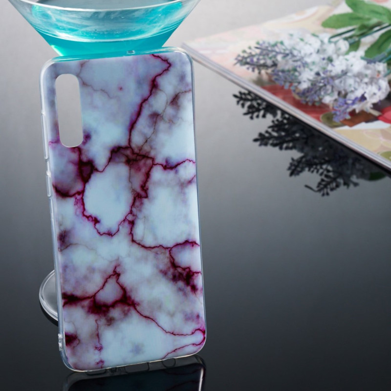 Marble Pattern IMD TPU Soft Back Case for Samsung Galaxy A70 - Style E