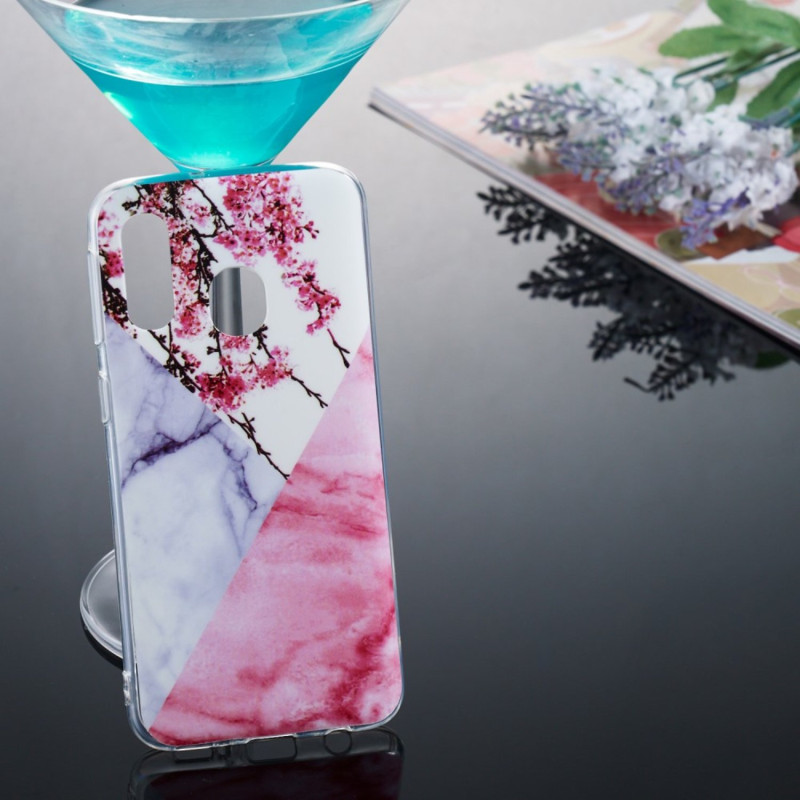 Marble Pattern IMD TPU Soft Back Case for Samsung Galaxy A40 - Style F
