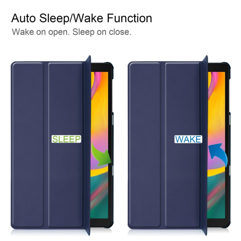 Trifoldet stativetui til Samsung Galaxy Tab A 10.1 2019 - Mørkeblå