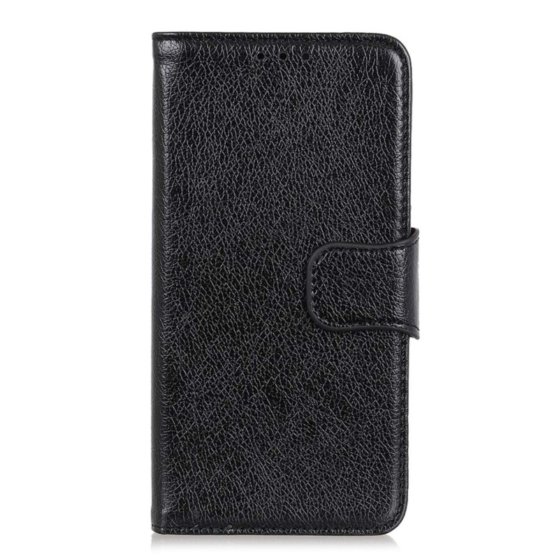 Samsung Galaxy A40 Textured Split Leather Wallet Case - Black