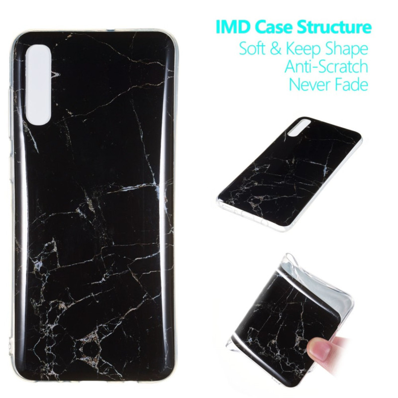 Marble Pattern IMD TPU Soft Back Case for Samsung Galaxy A70 - Style A