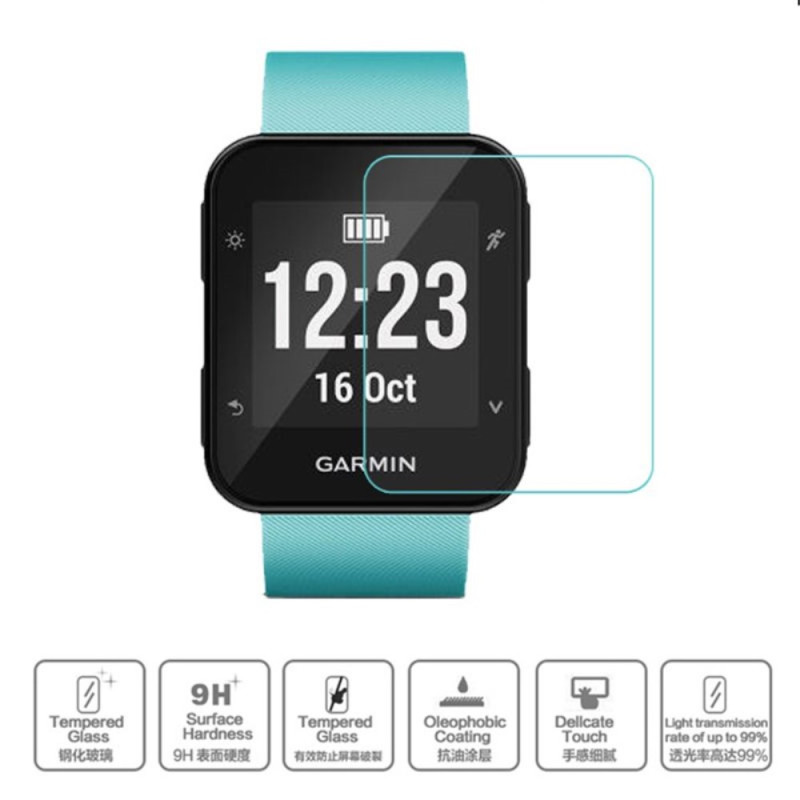 2 stk Garmin Forerunner 35 hærdet glass 0.2mm