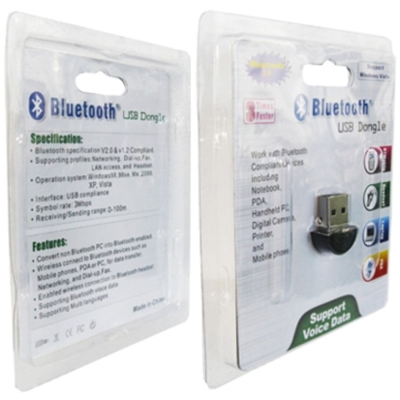 Super Mini USB Sininentooth 2.0 Adapter Dongle - DriverlessAS 3620