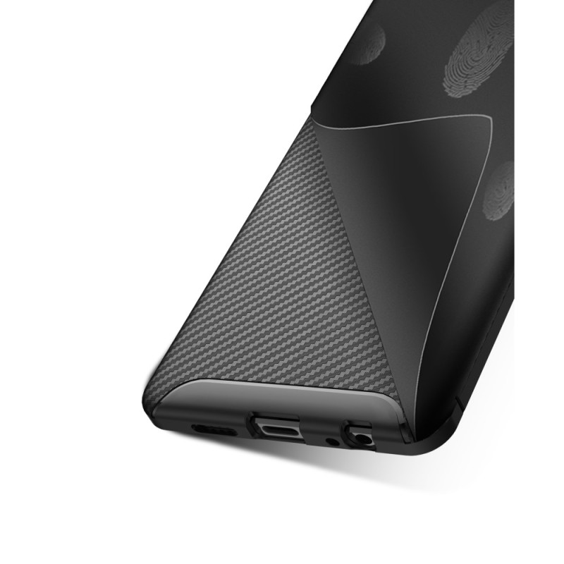 Huawei P30 Karbonfiber Teksturdeksel - Svart