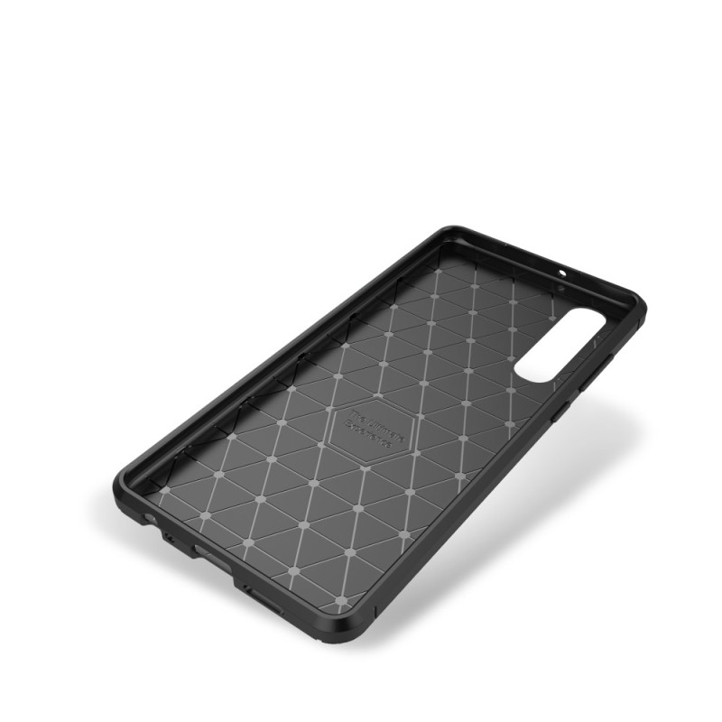 Huawei P30 Karbonfiber Teksturdeksel - Svart
