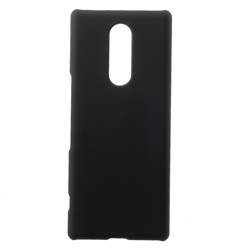 Rubberized Hard Plastic Protection Kansi - Sony Xperia 1 - Musta