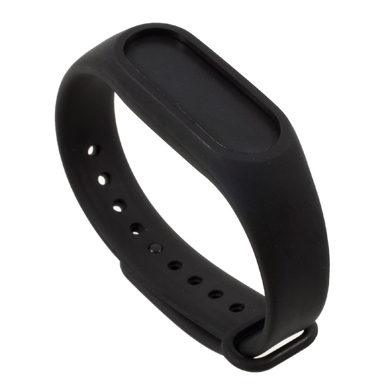 Fleksibelt TPU armbånd til Xiaomi Mi Band 2 - Svart