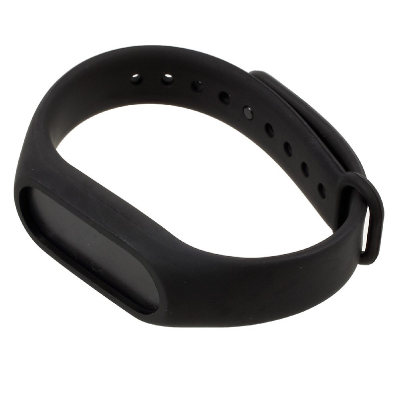 Joustava TPU - ranneke Xiaomi Mi Band 2 - musta