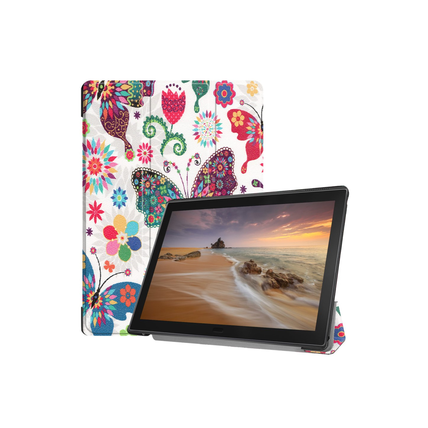 Trifoldbart deksel til Lenovo Tab E10 - Butterfly