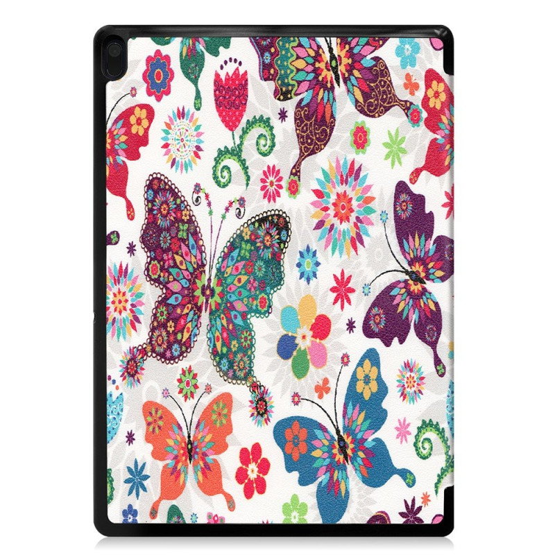 Trifoldbart cover til Lenovo Tab E10 - Butterfly